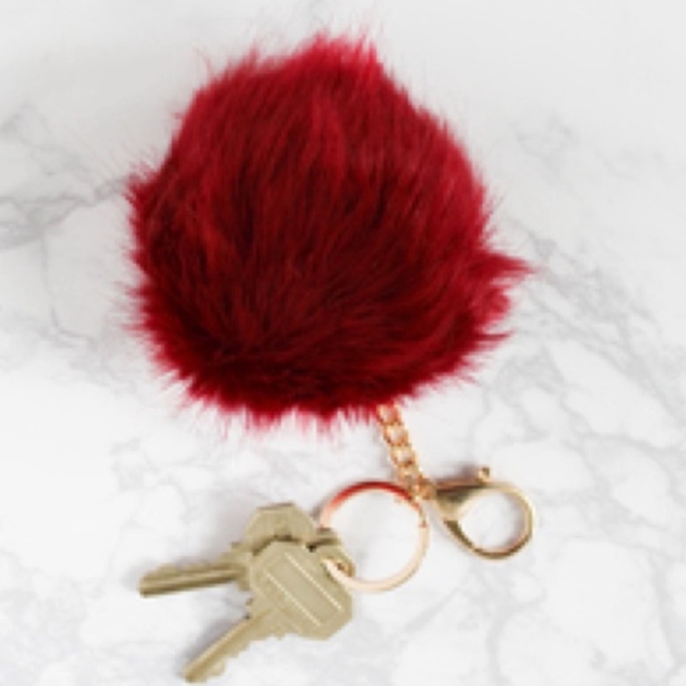 NEW Jack & Lucy Faux Fur Keychain NWOT